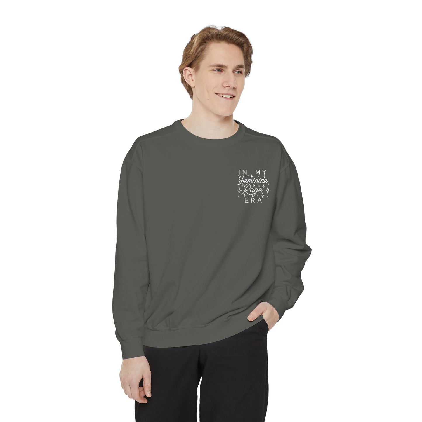 In My Feminine Rage Era Embroidered Sweatshirt