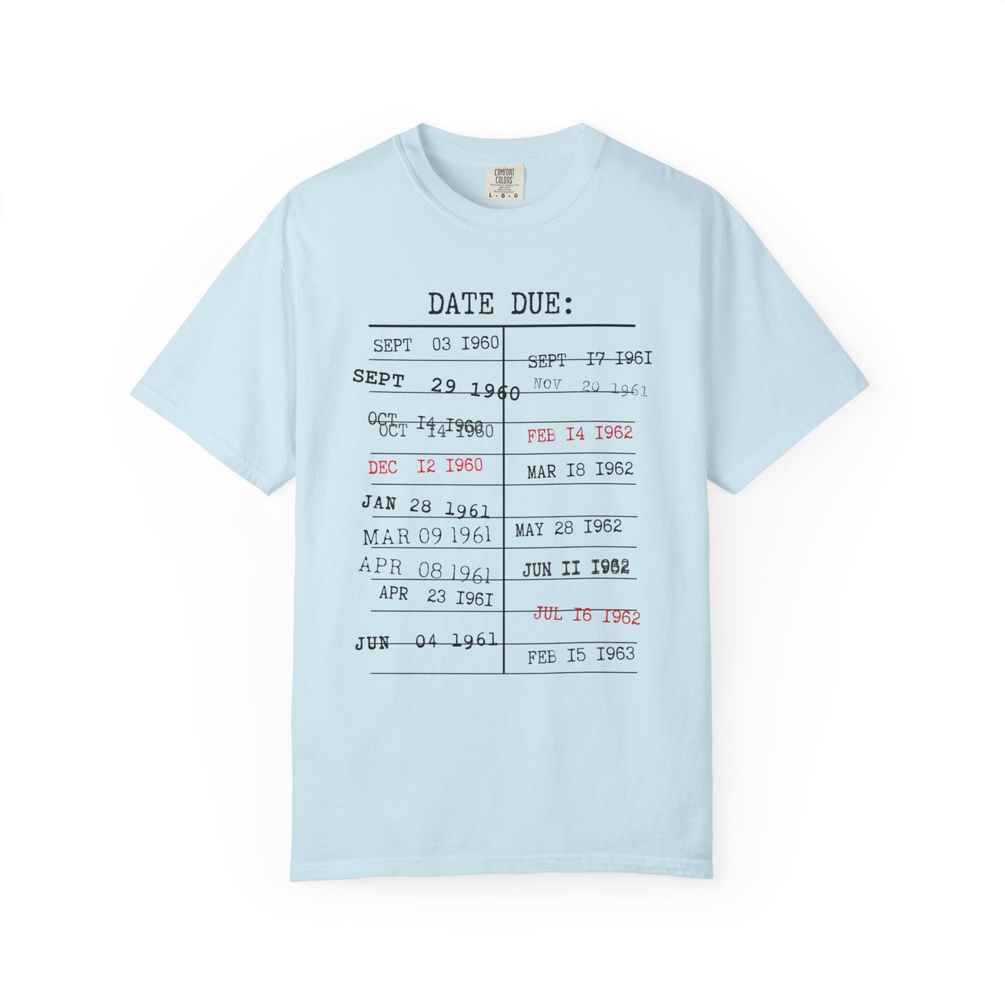 Library Due Date Card Tshirt