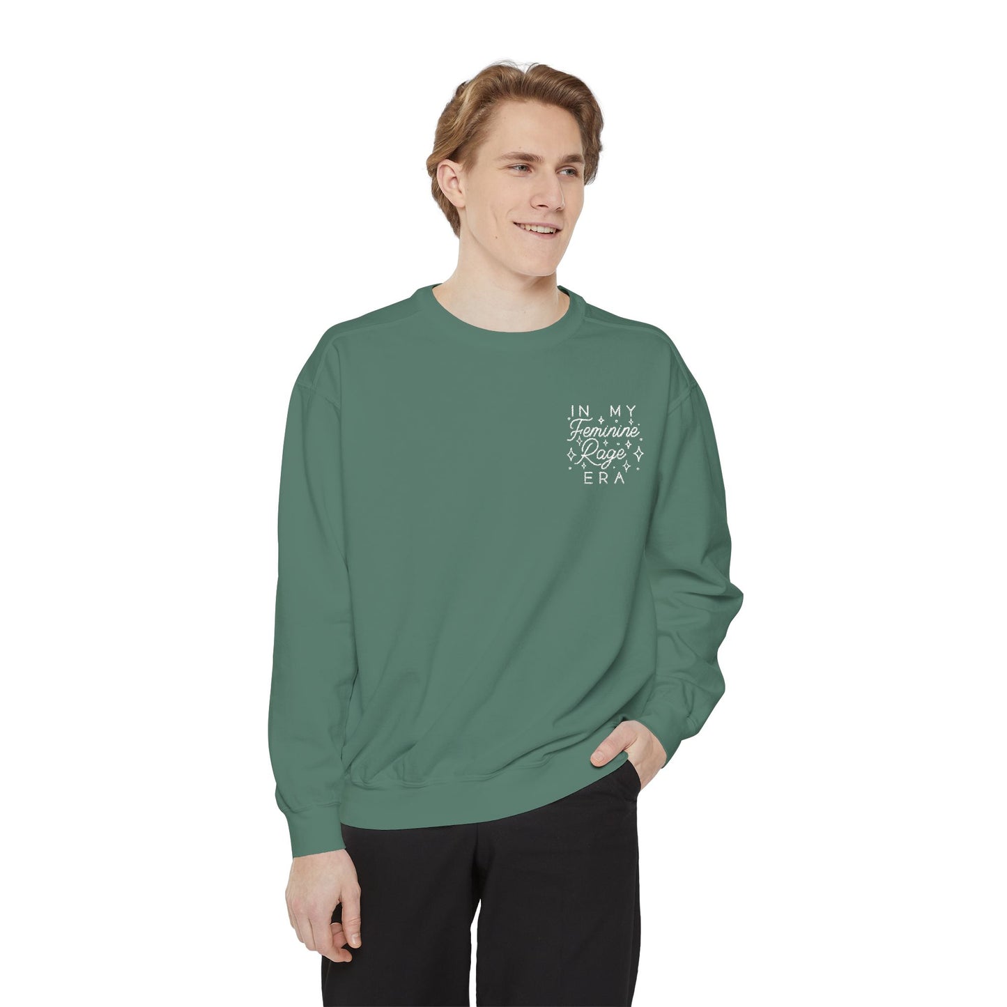 In My Feminine Rage Era Embroidered Sweatshirt