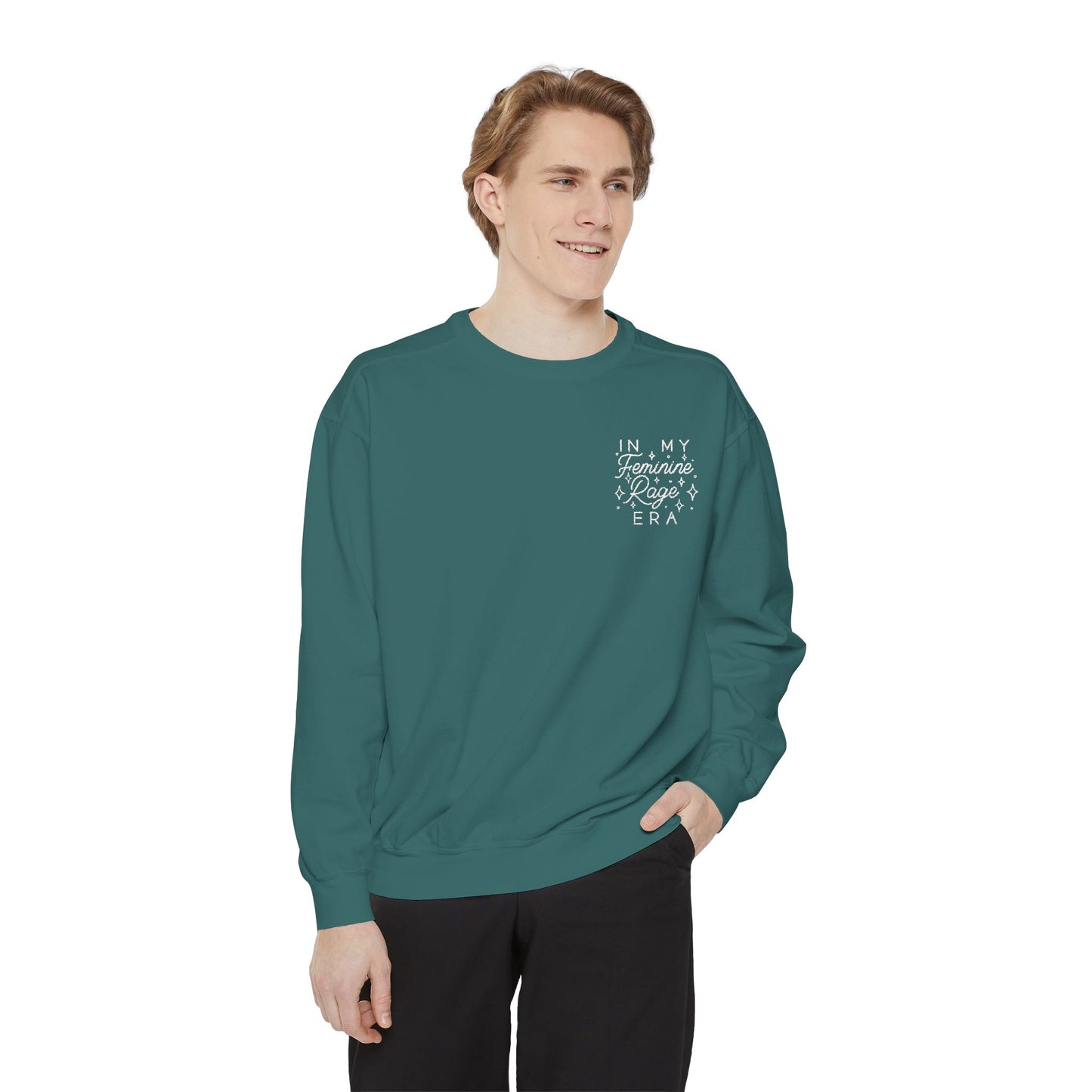 In My Feminine Rage Era Embroidered Sweatshirt