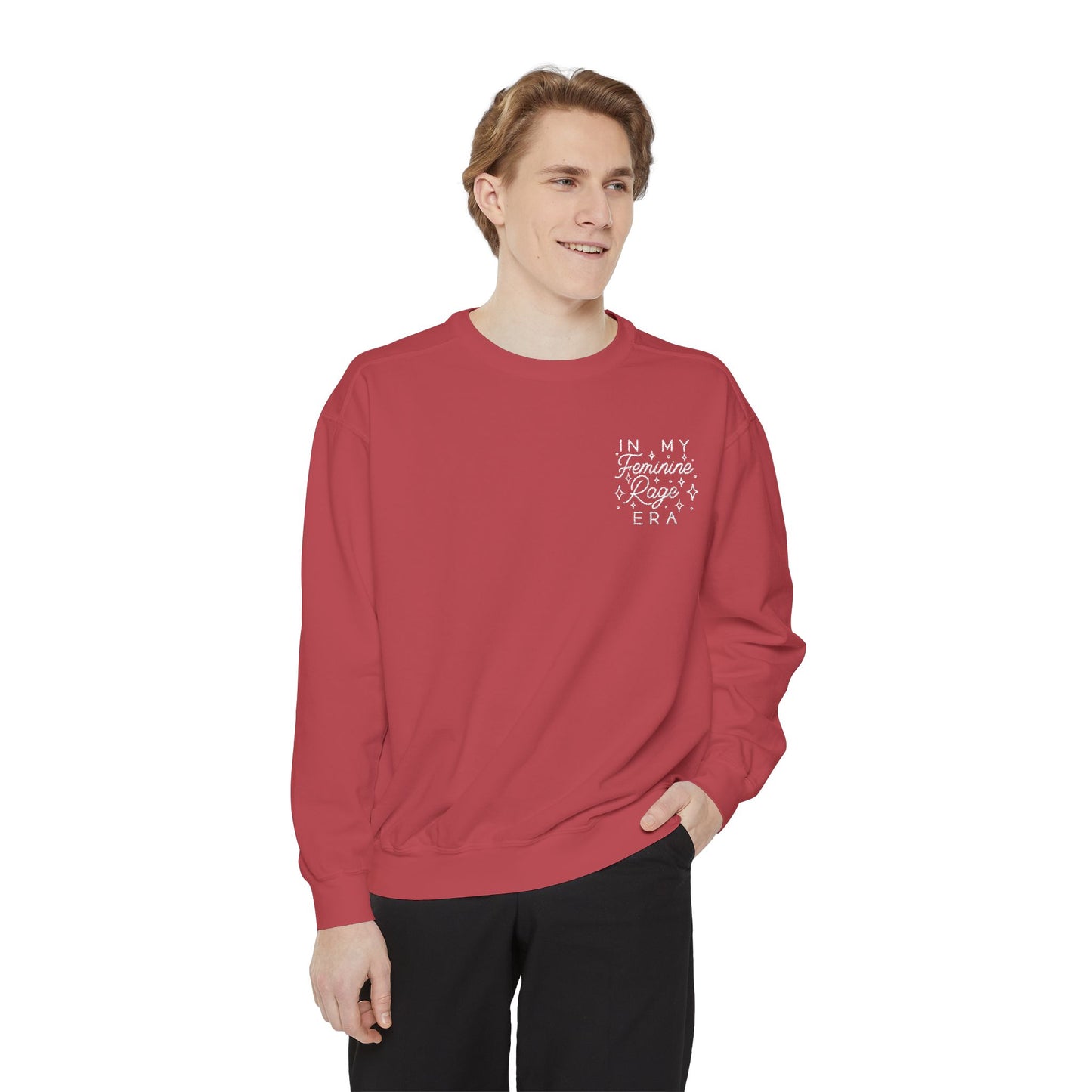 In My Feminine Rage Era Embroidered Sweatshirt
