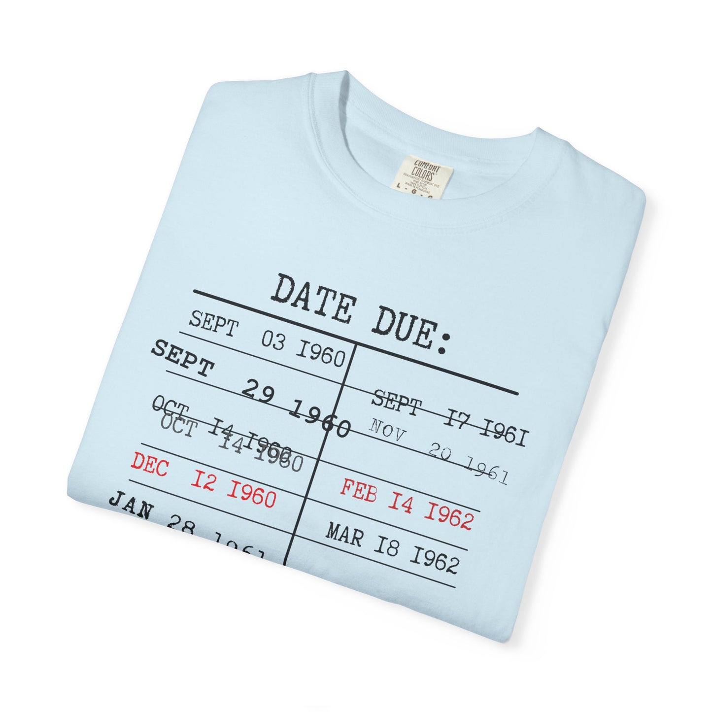 Library Due Date Card Tshirt